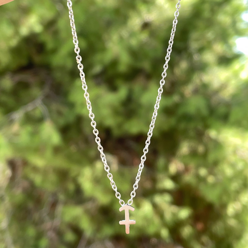 Collana con segno zodiacale in 2 colori