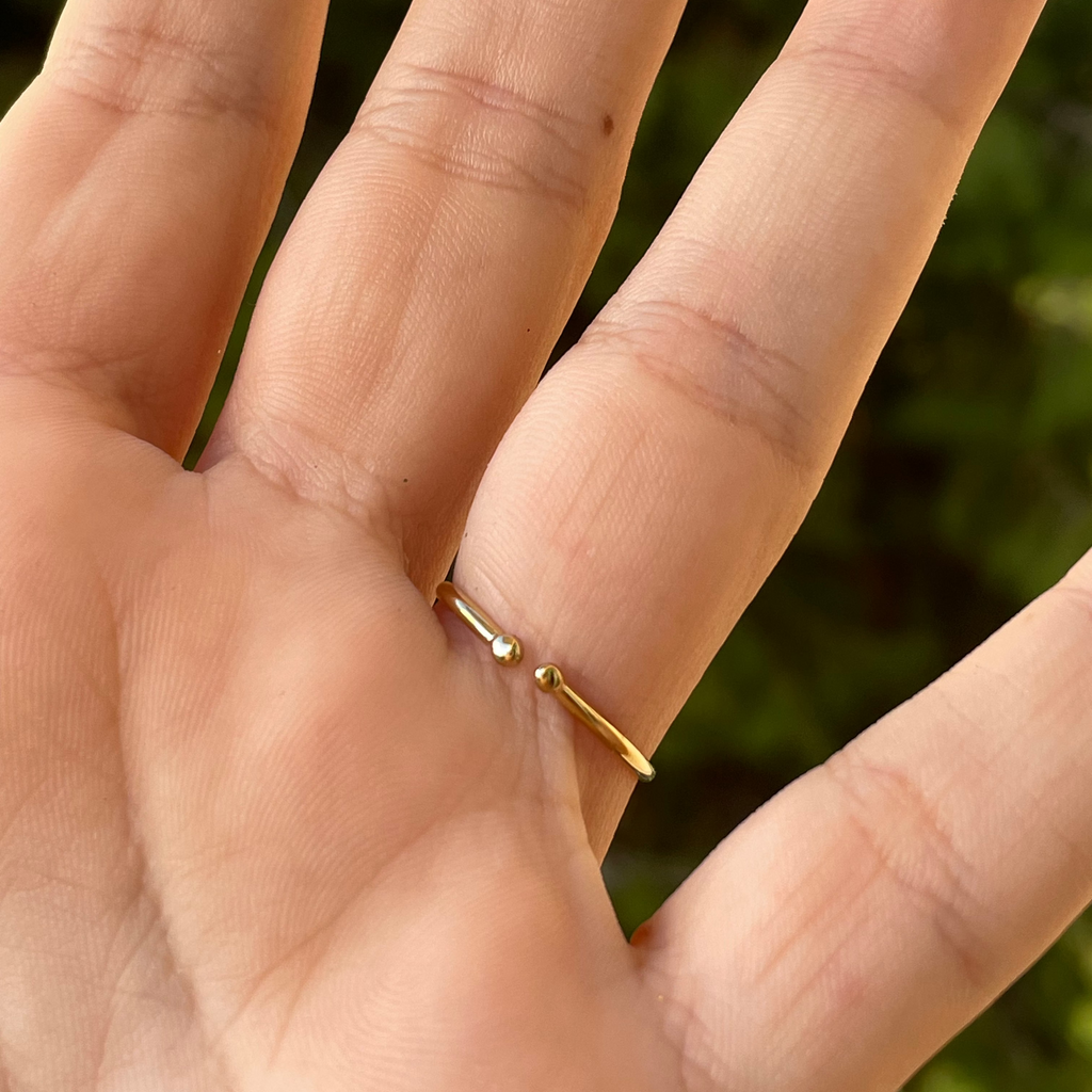 Anello con segno zodiacale in 2 colori