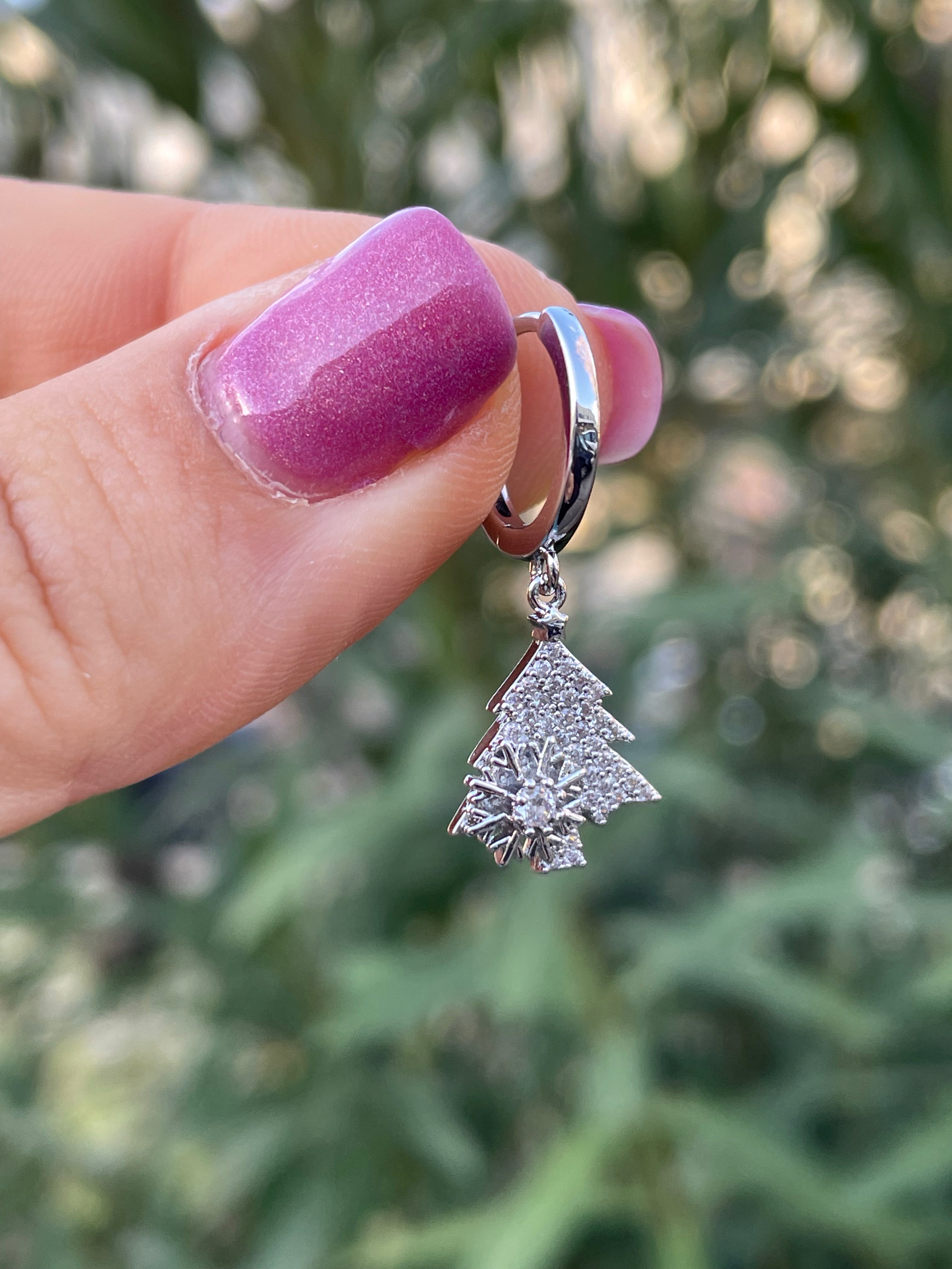 Orecchino albero di Natale in 2 colori