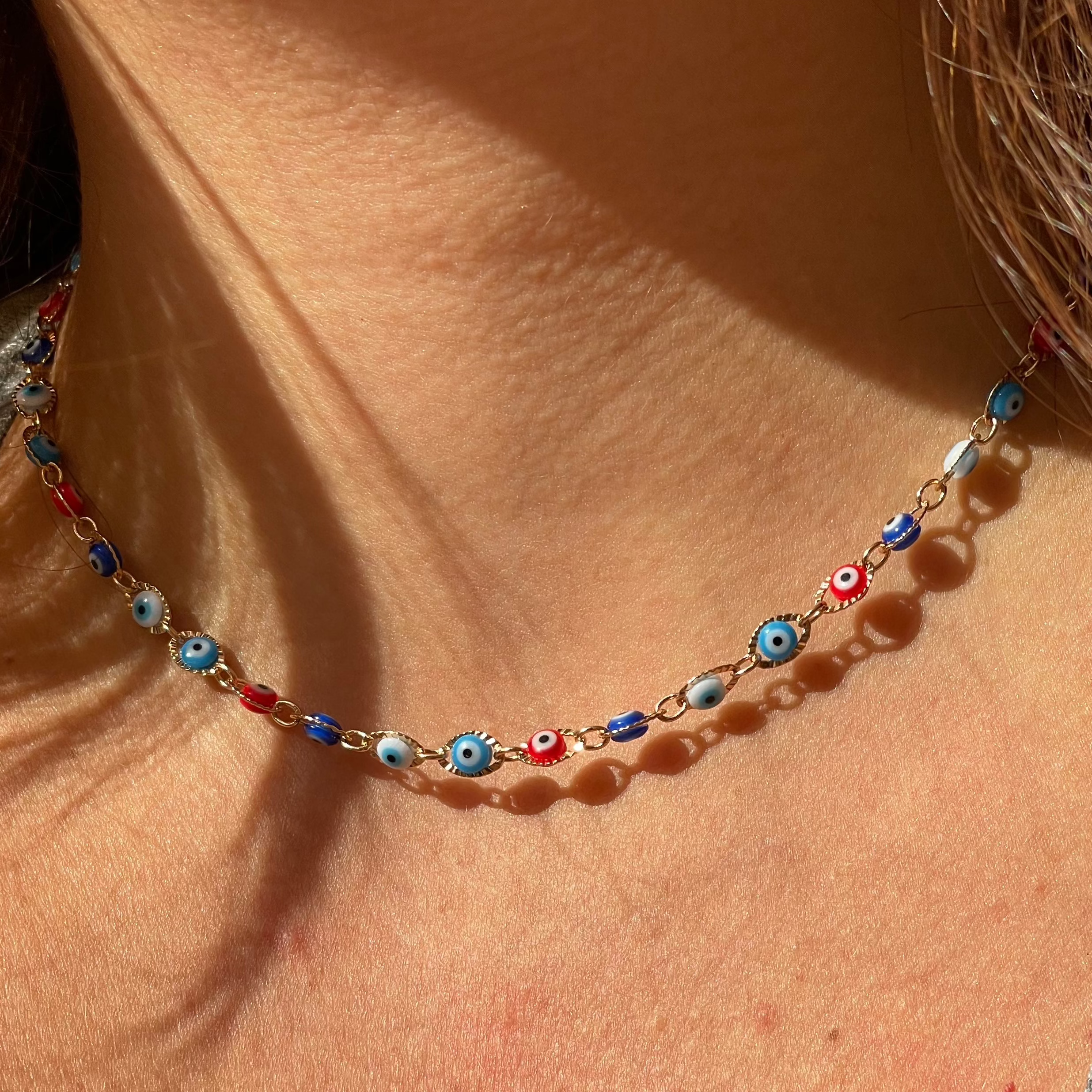 Collana con occhio di Allah colorato