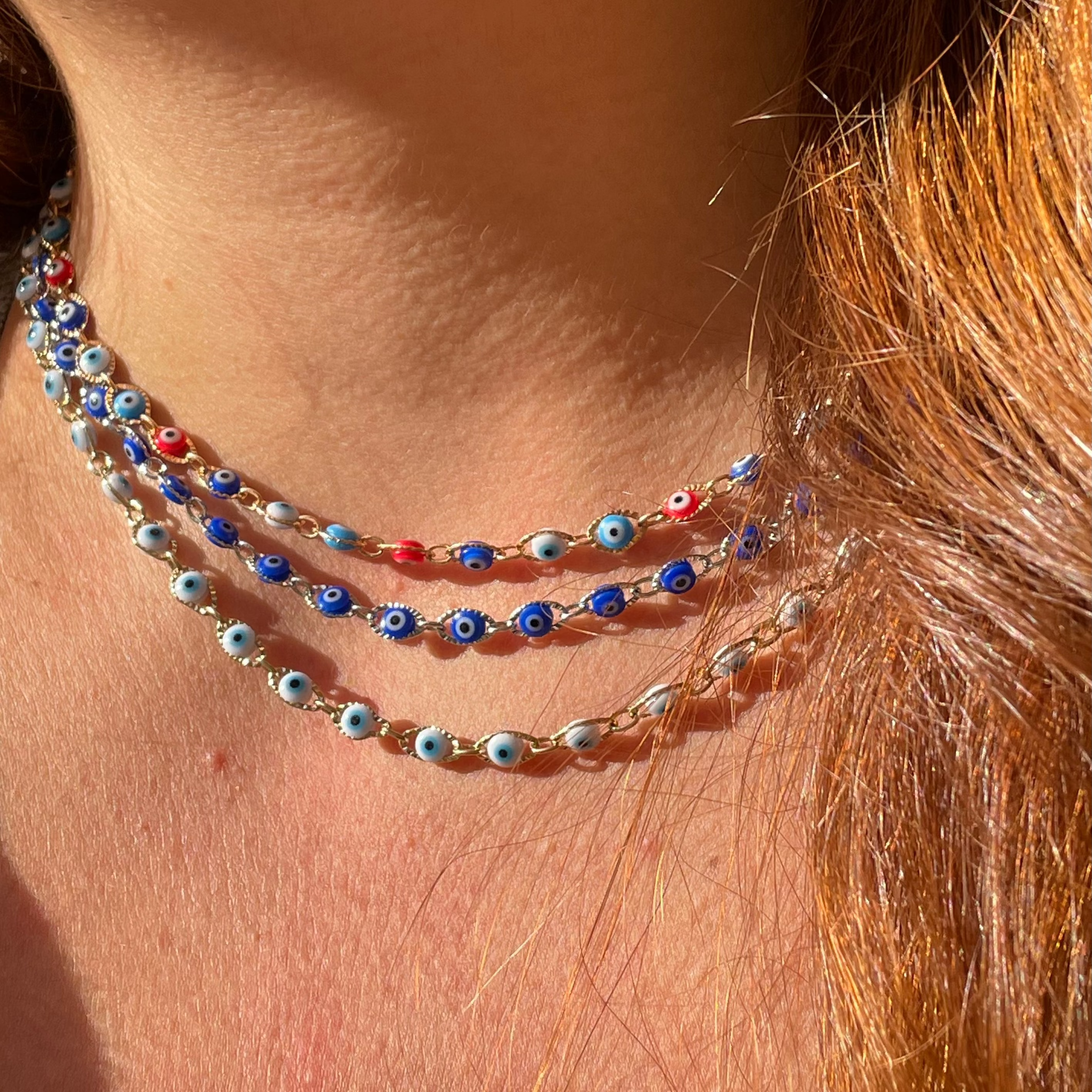 Collana con occhio di Allah in 10 colori