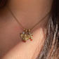 Collana angelo con croce e punto luce in 2 colori