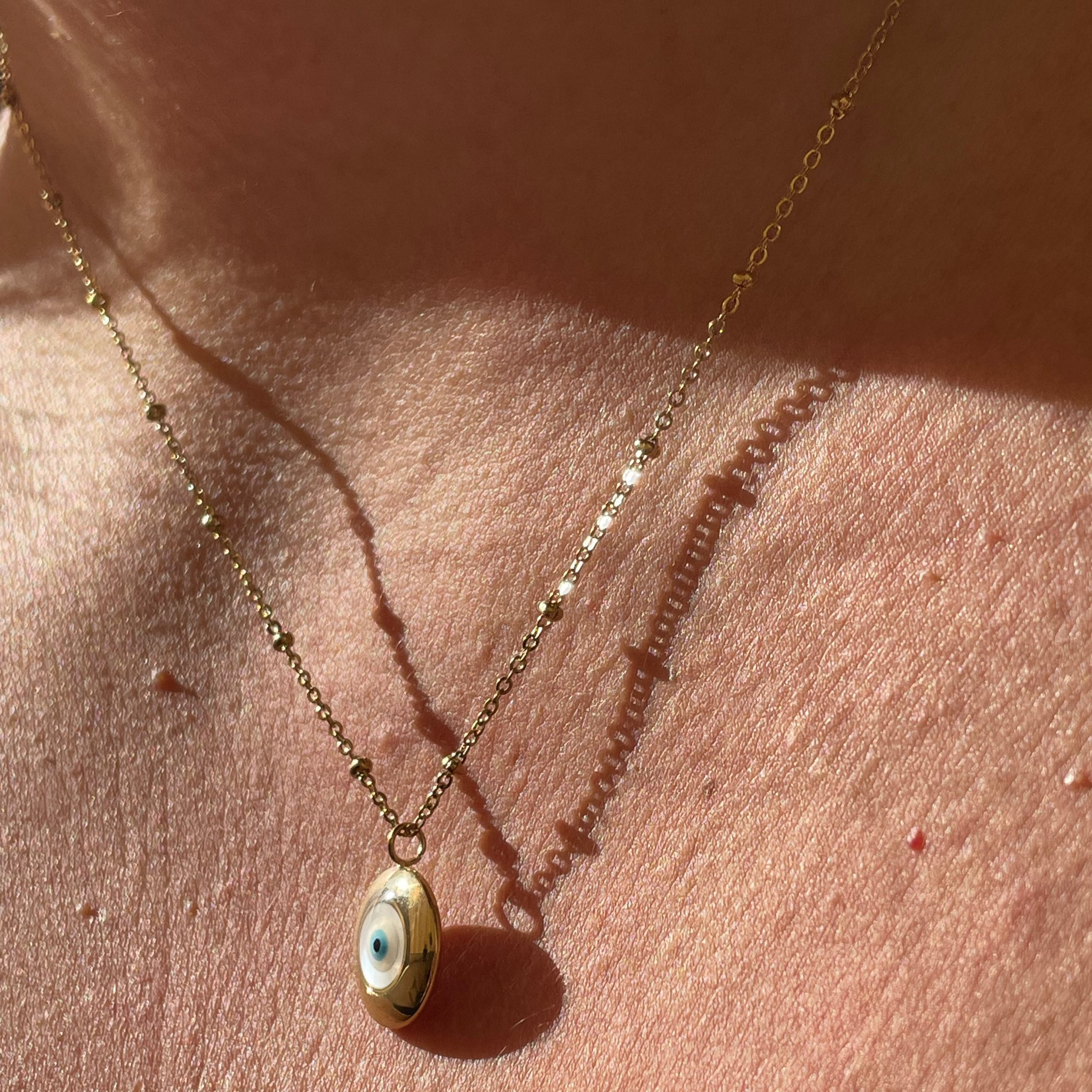 Collana con ciondolo occhio di Allah in 2 colori