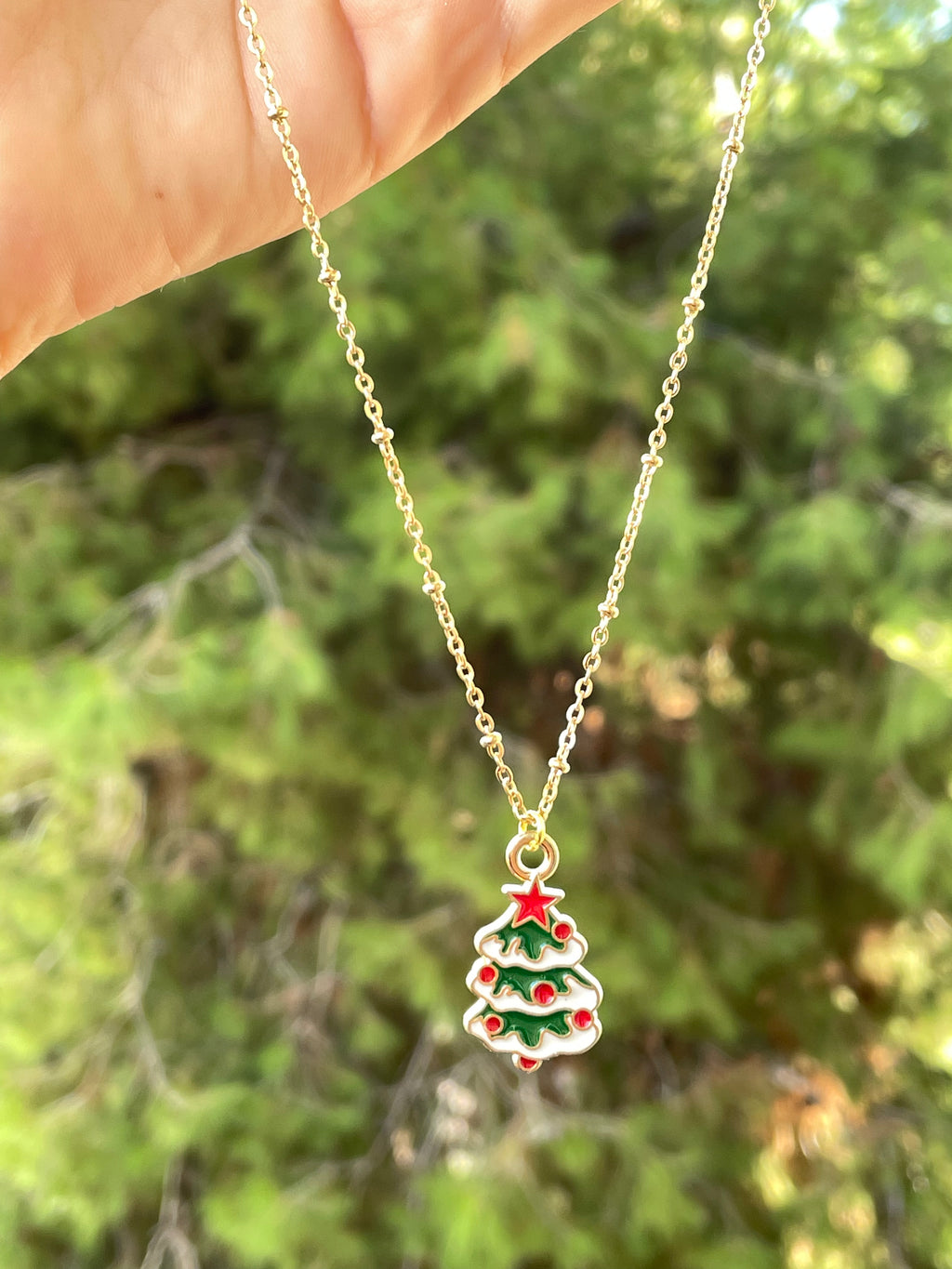 Collana con albero di Natale