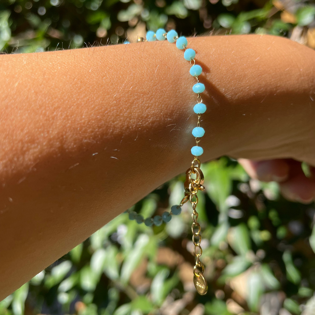 Bracciale con fiori in 3 colori