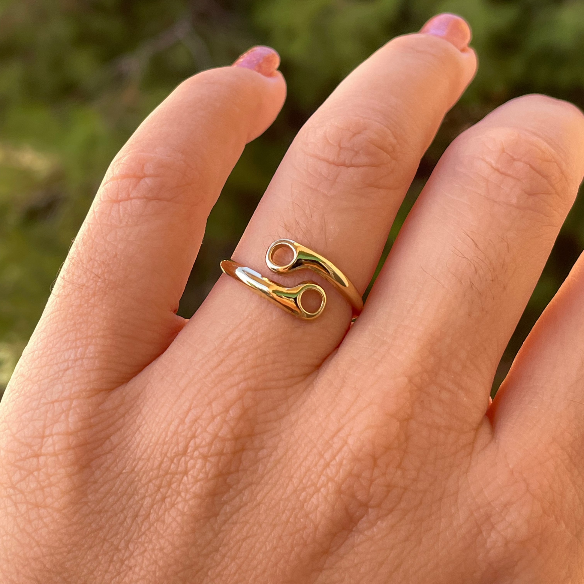 Anello con segno zodiacale in 2 colori Mimini Gioielli