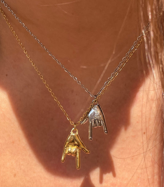 Collana con corna in 2 colori