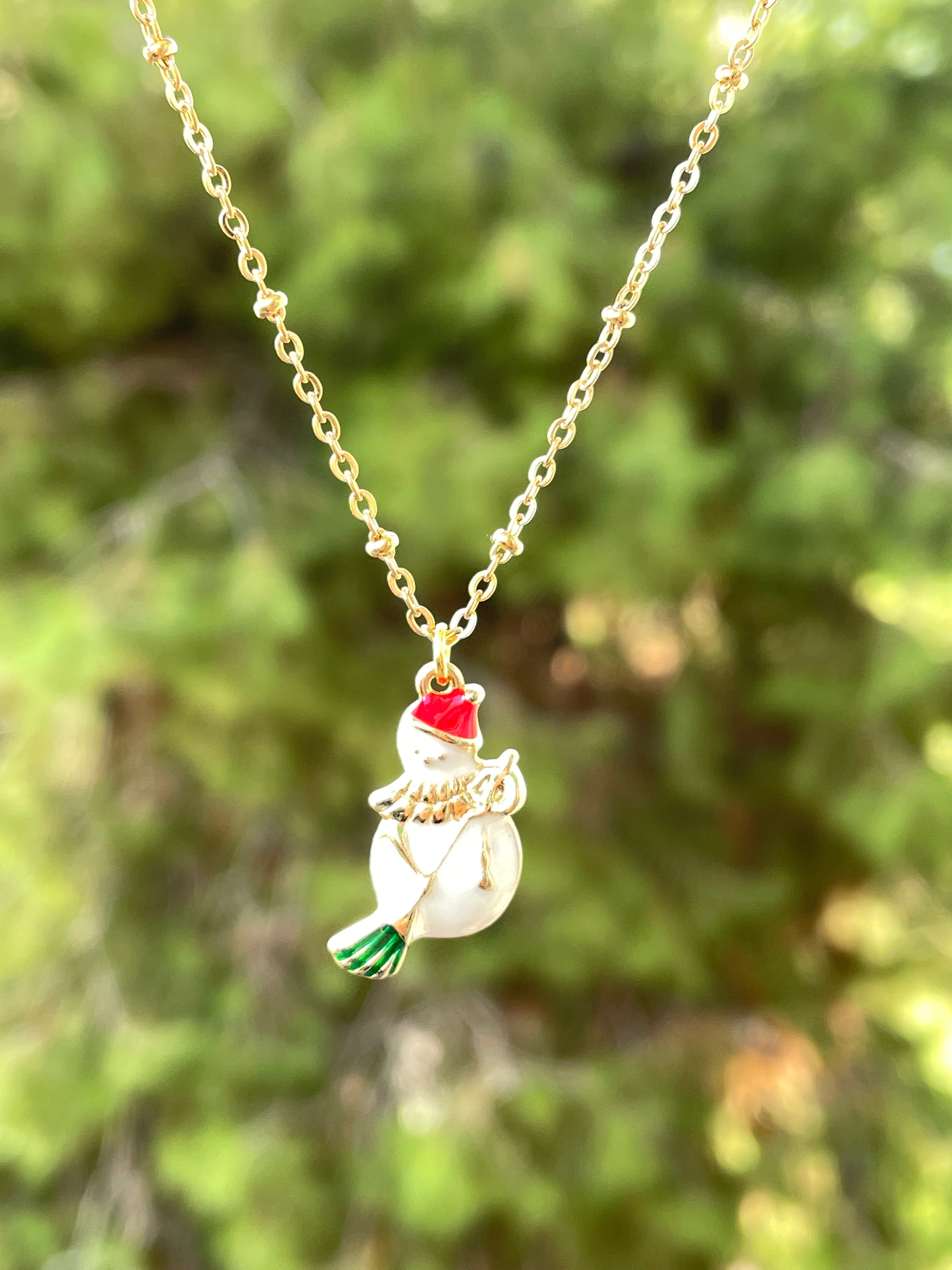 Collana con pupazzo di neve