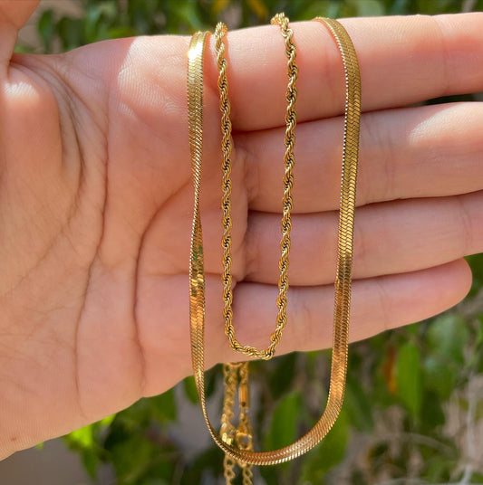 Set collana snake e collana intrecciata