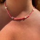 Collana con perline e fiori in 7 colori