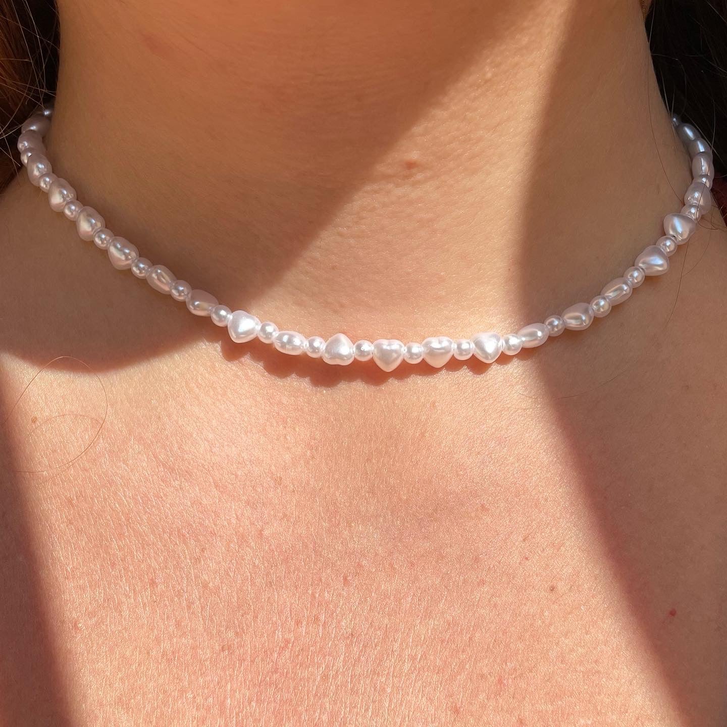 Collana con cuori di perle
