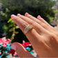 Anello multicolore con strass