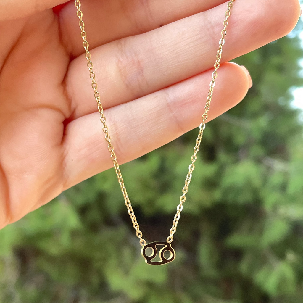Collana con segno zodiacale in 2 colori