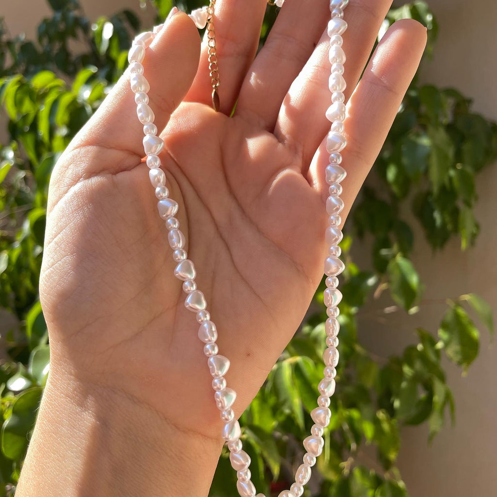 Collana con cuori di perle