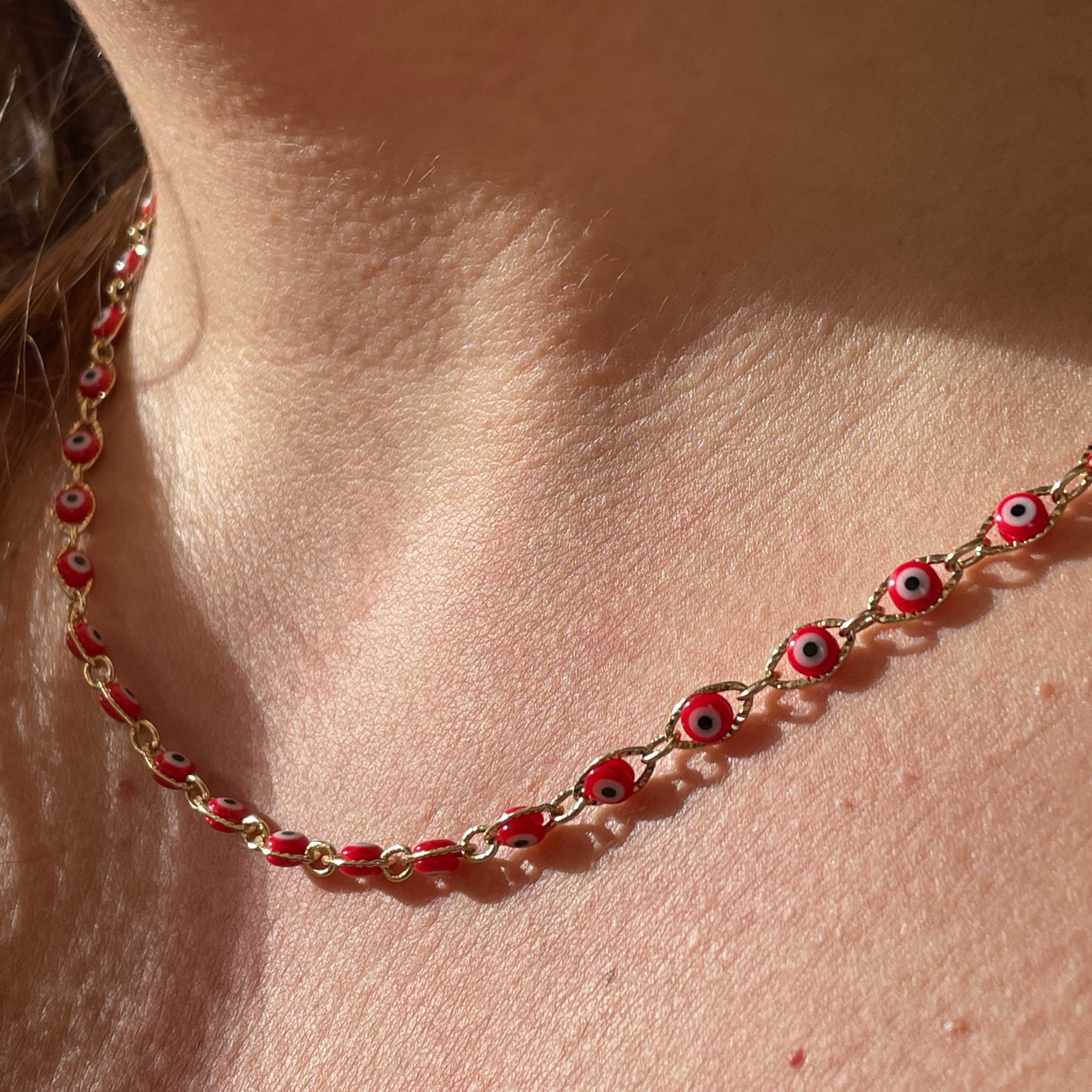 Collana con occhio di Allah rosso