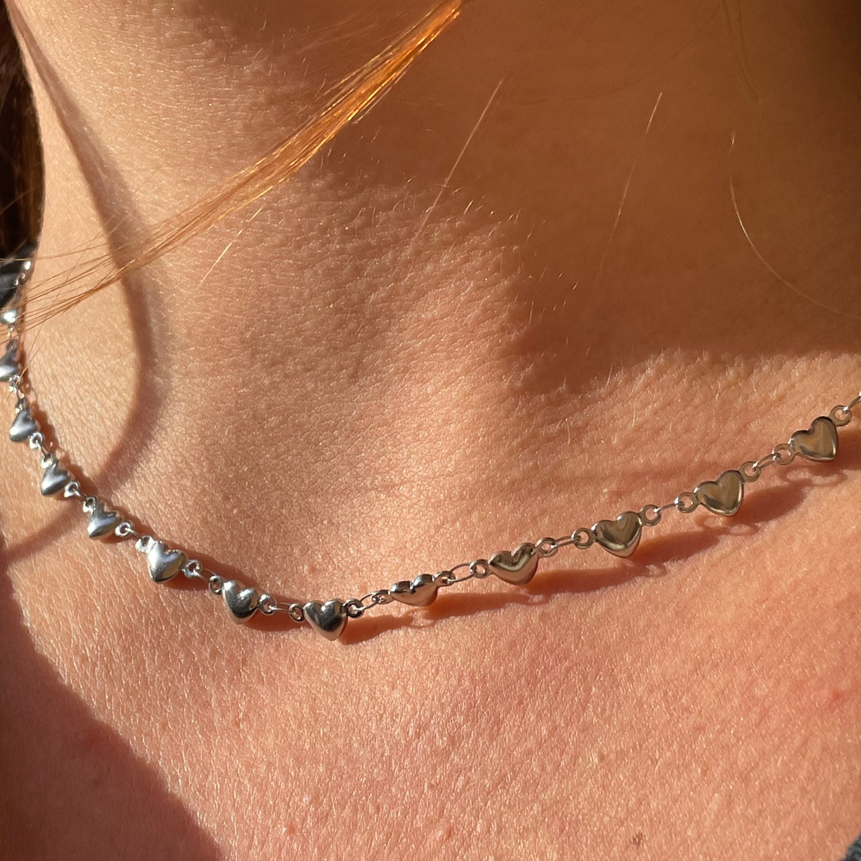 Collana cuori in 2 colori