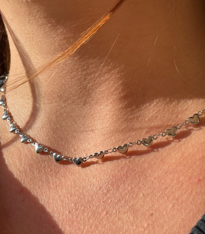 Collana cuori in 2 colori