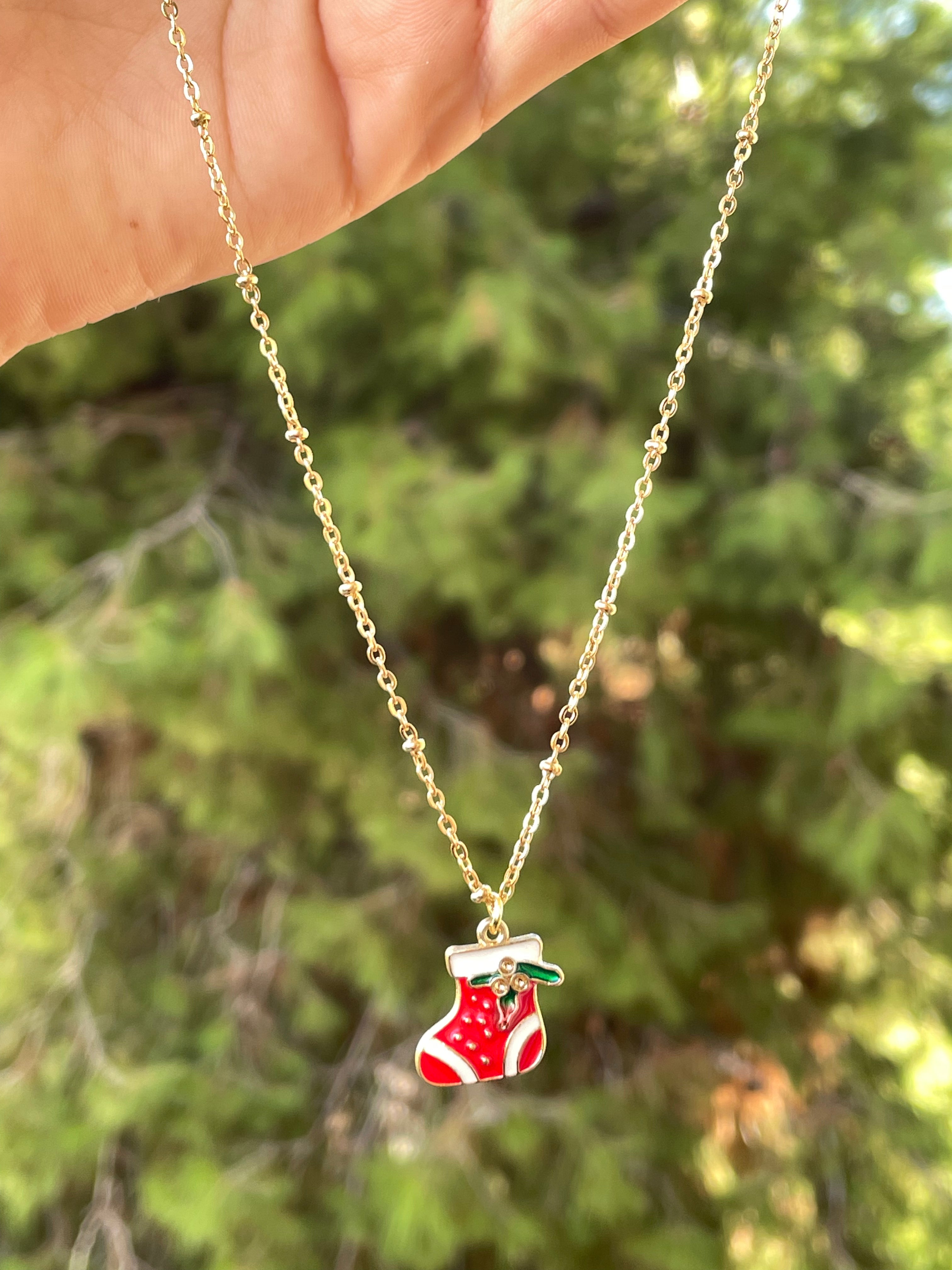 Collana con calza natalizia
