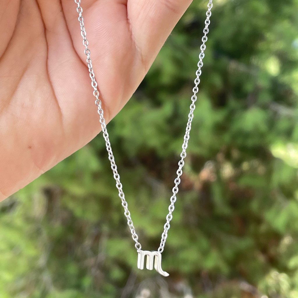 Collana con segno zodiacale in 2 colori