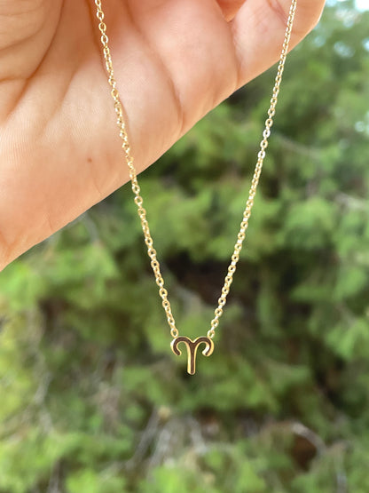 Collana con segno zodiacale in 2 colori