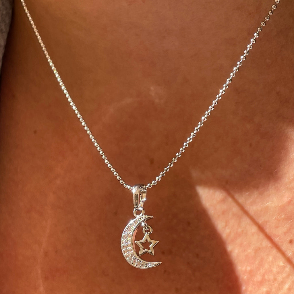 Collana con luna e stella