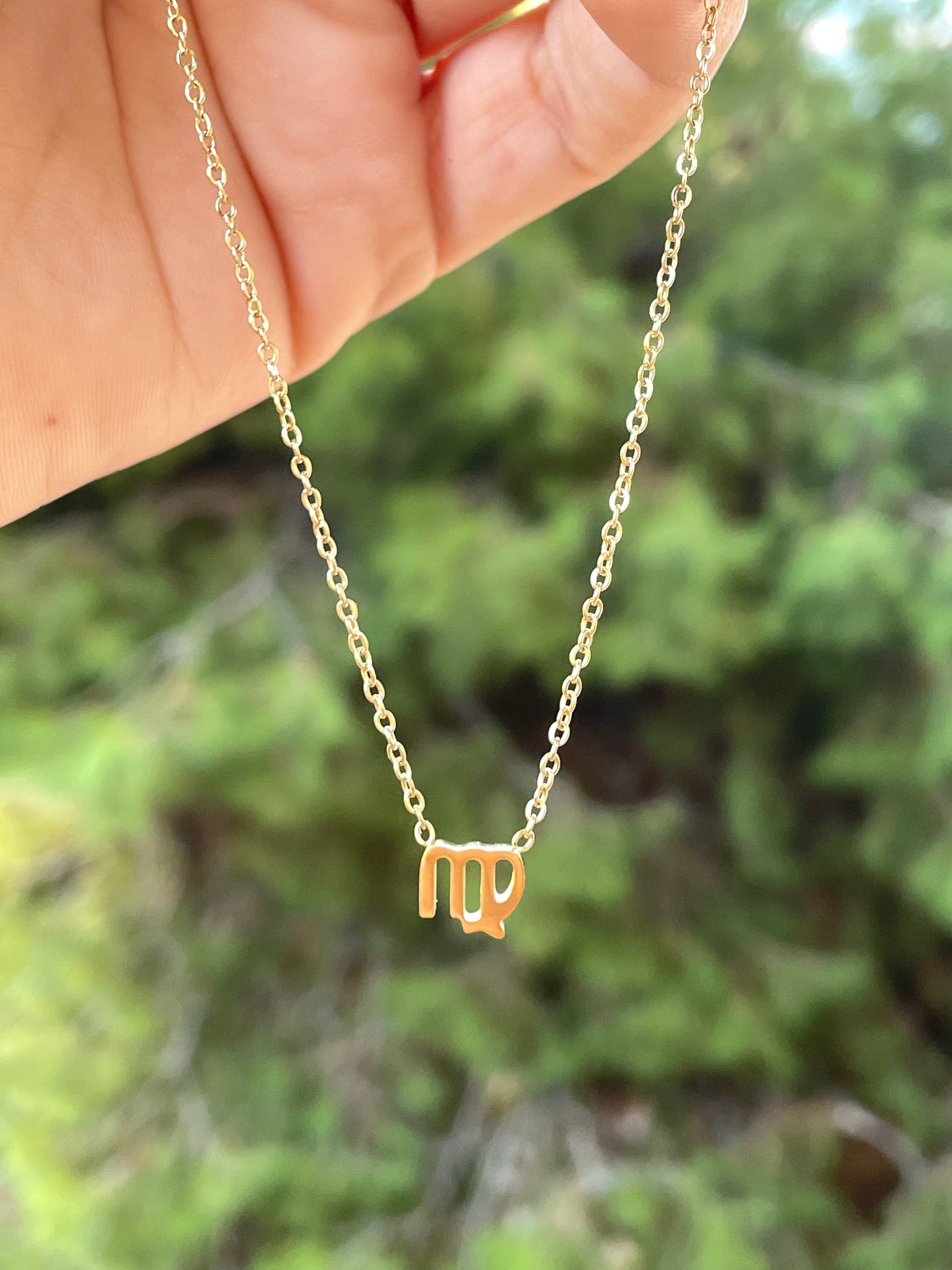 Collana con segno zodiacale in 2 colori