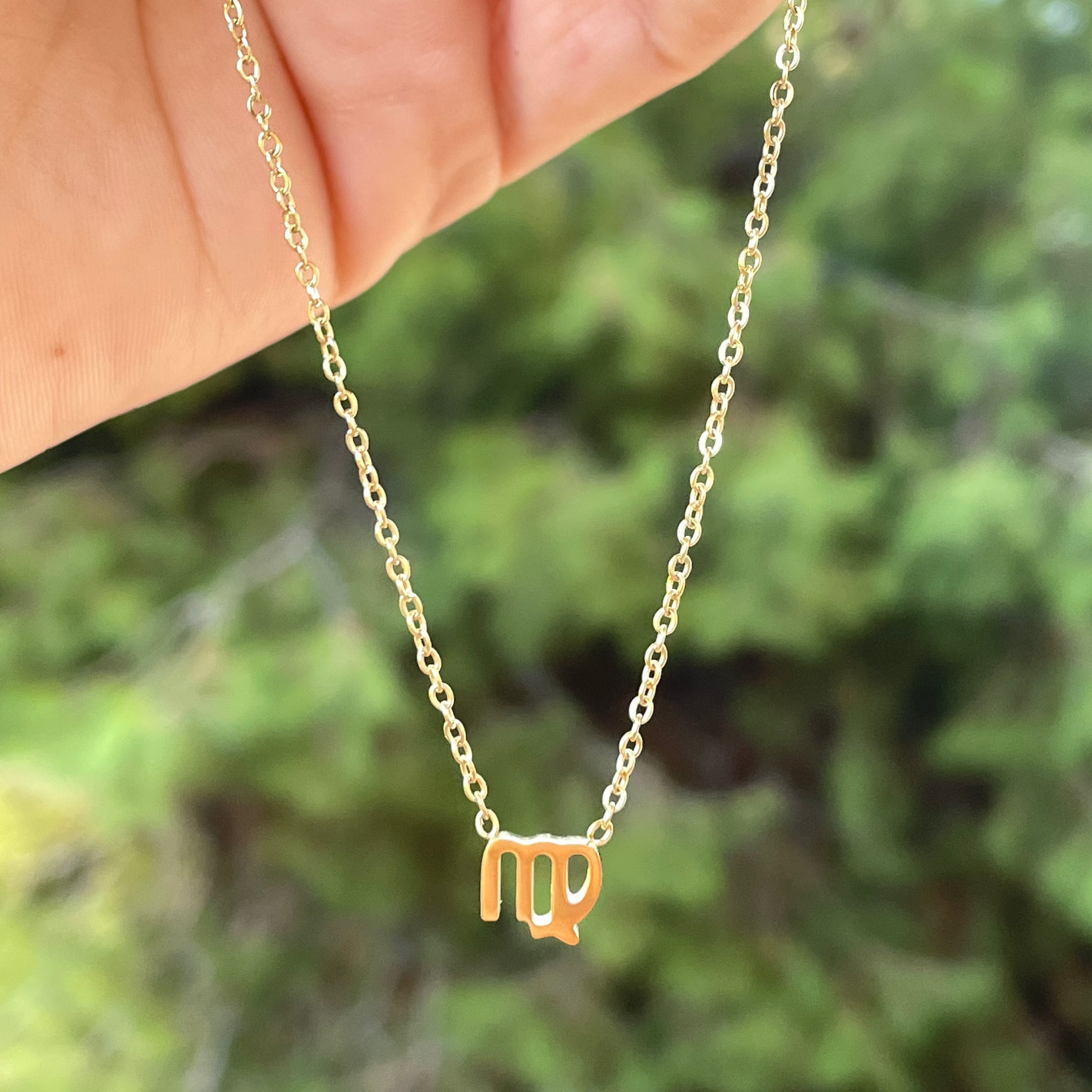 Collana con segno zodiacale in 2 colori