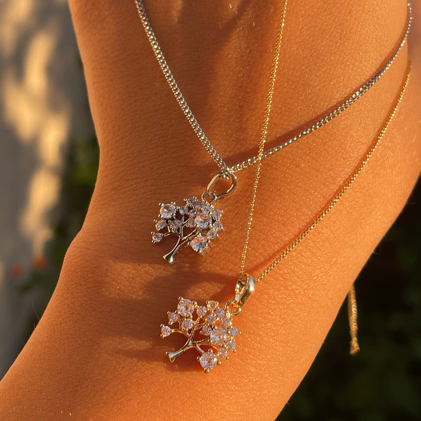 Collana albero in 2 colori