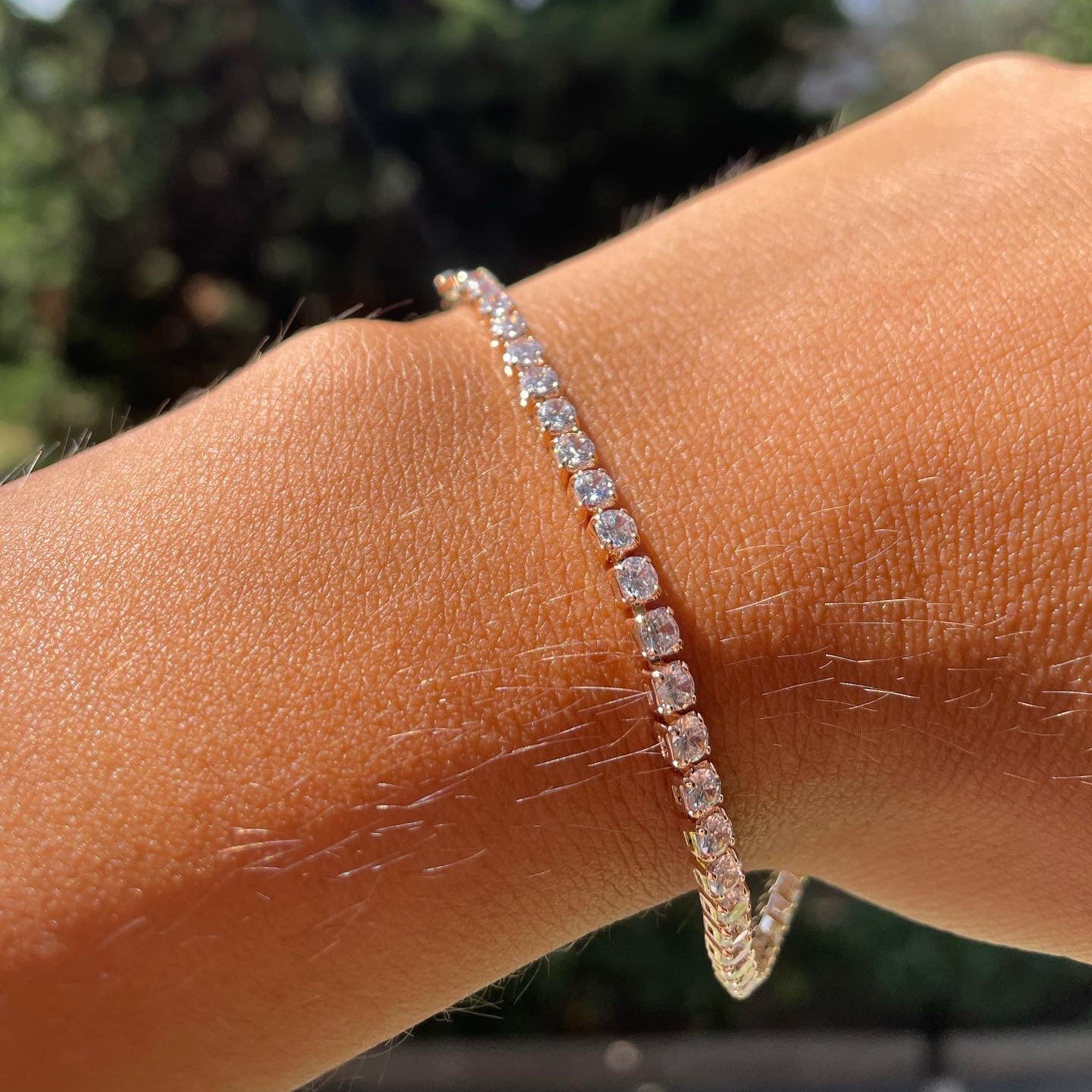 Bracciale tennis con cristallini in 5 colori