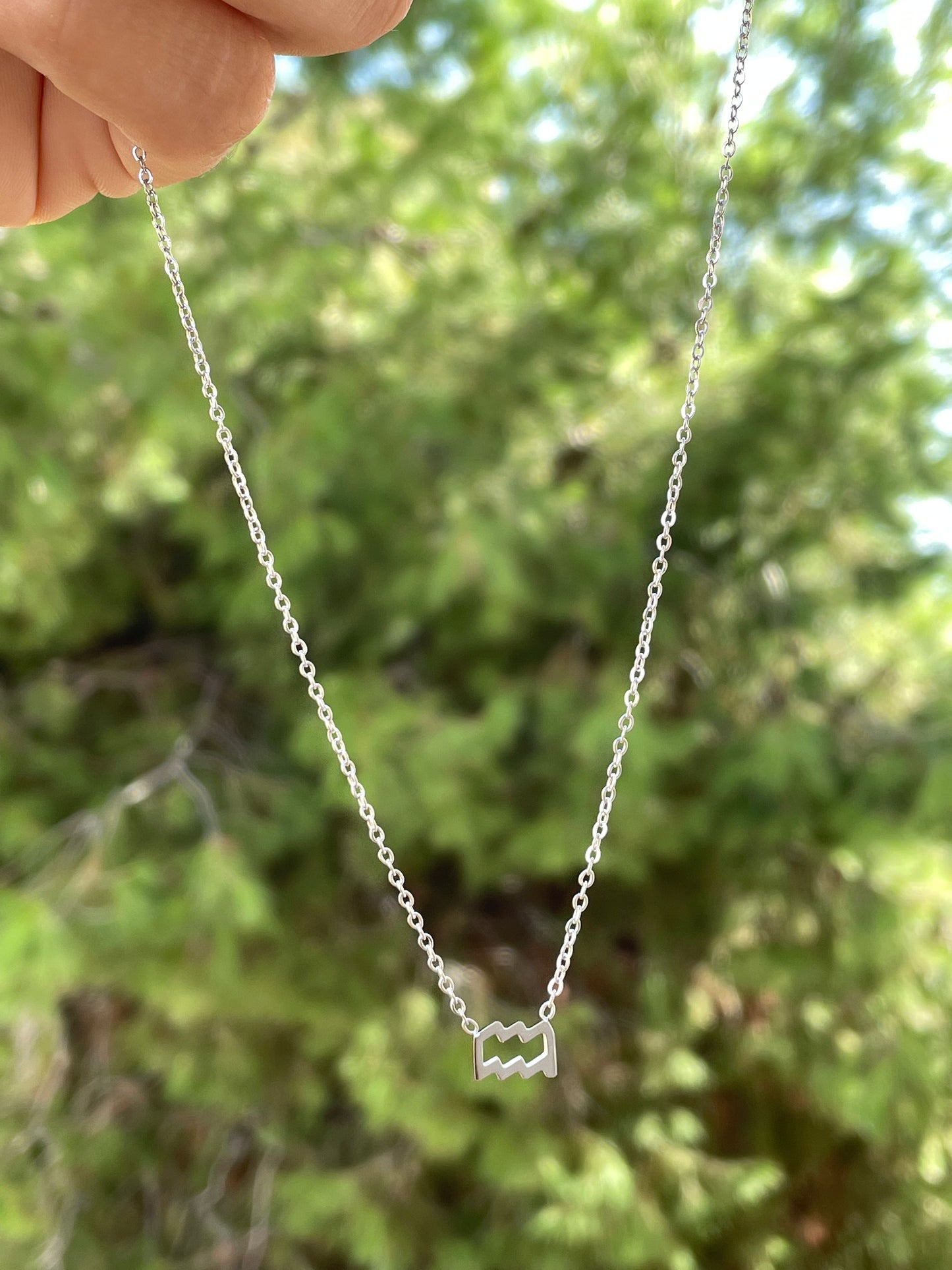 Collana con segno zodiacale in 2 colori