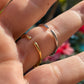 Anello con nodo che forma cuore in 2 colori