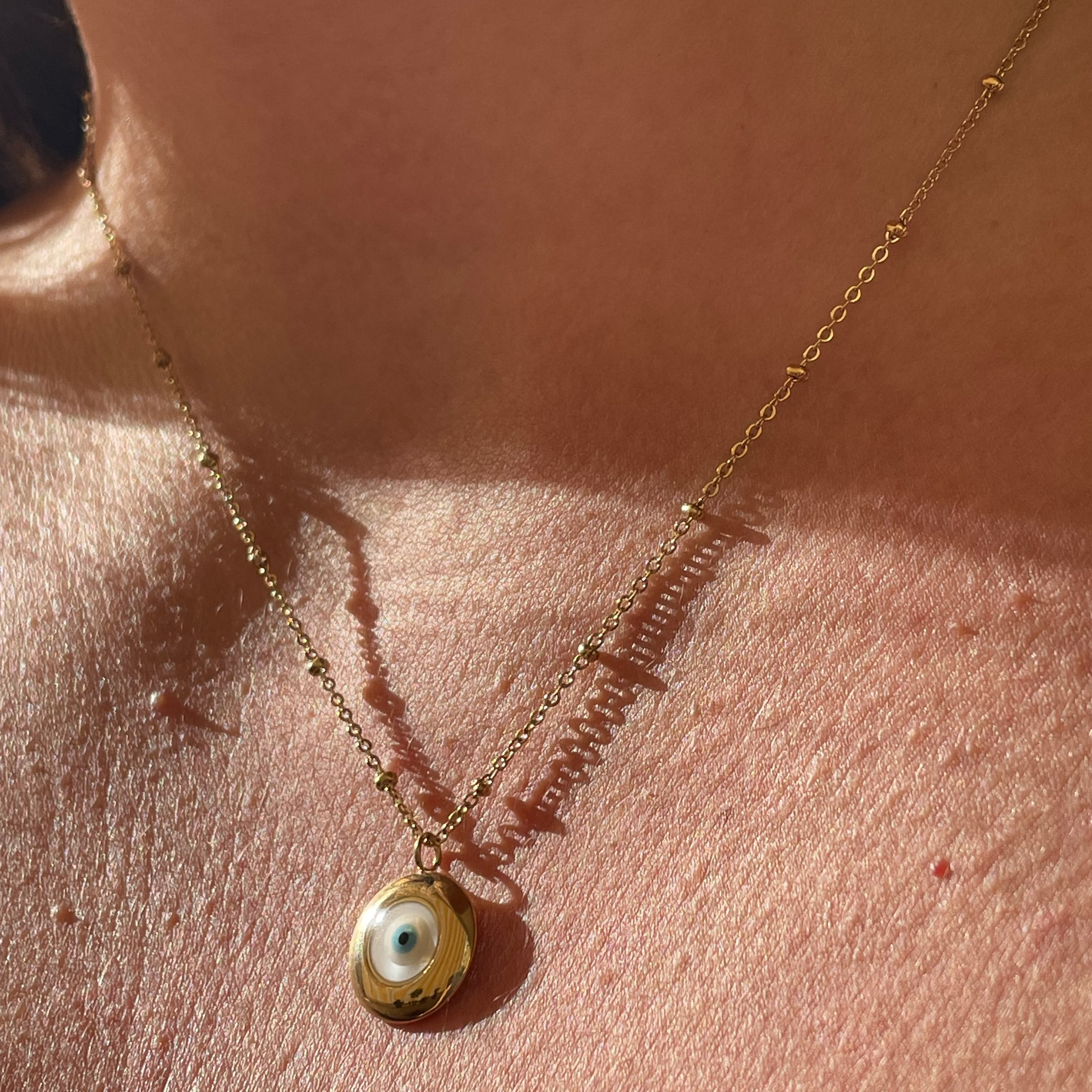 Collana con ciondolo occhio di Allah in 2 colori