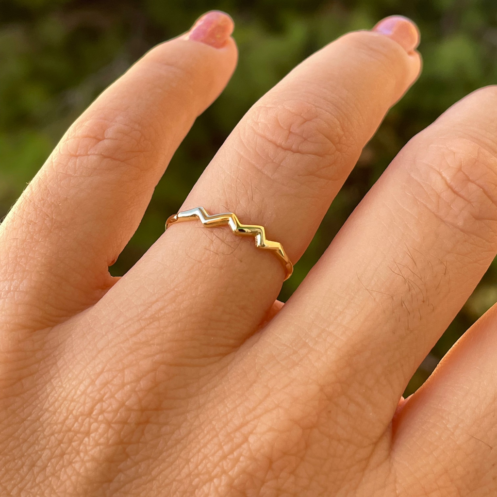 Anello con segno zodiacale in 2 colori
