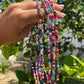 Collana con perline colorate