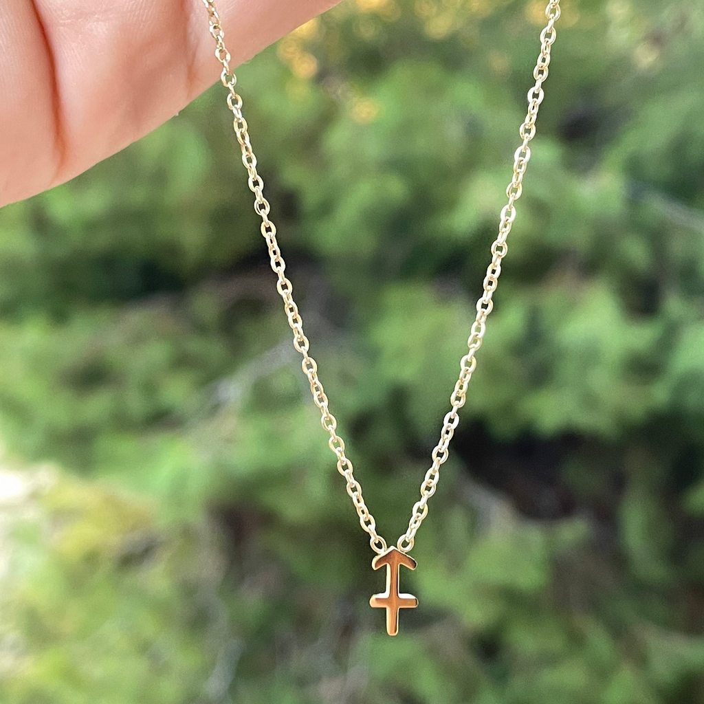 Collana con segno zodiacale in 2 colori