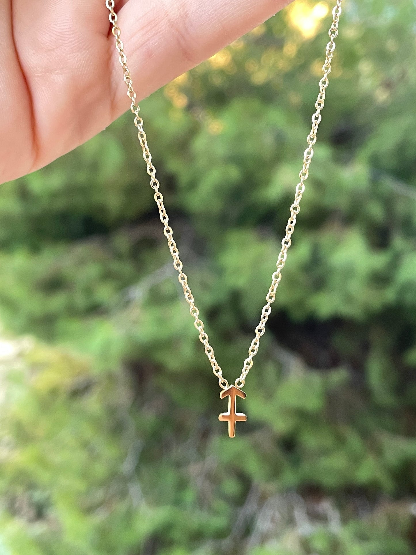 Collana con segno zodiacale in 2 colori