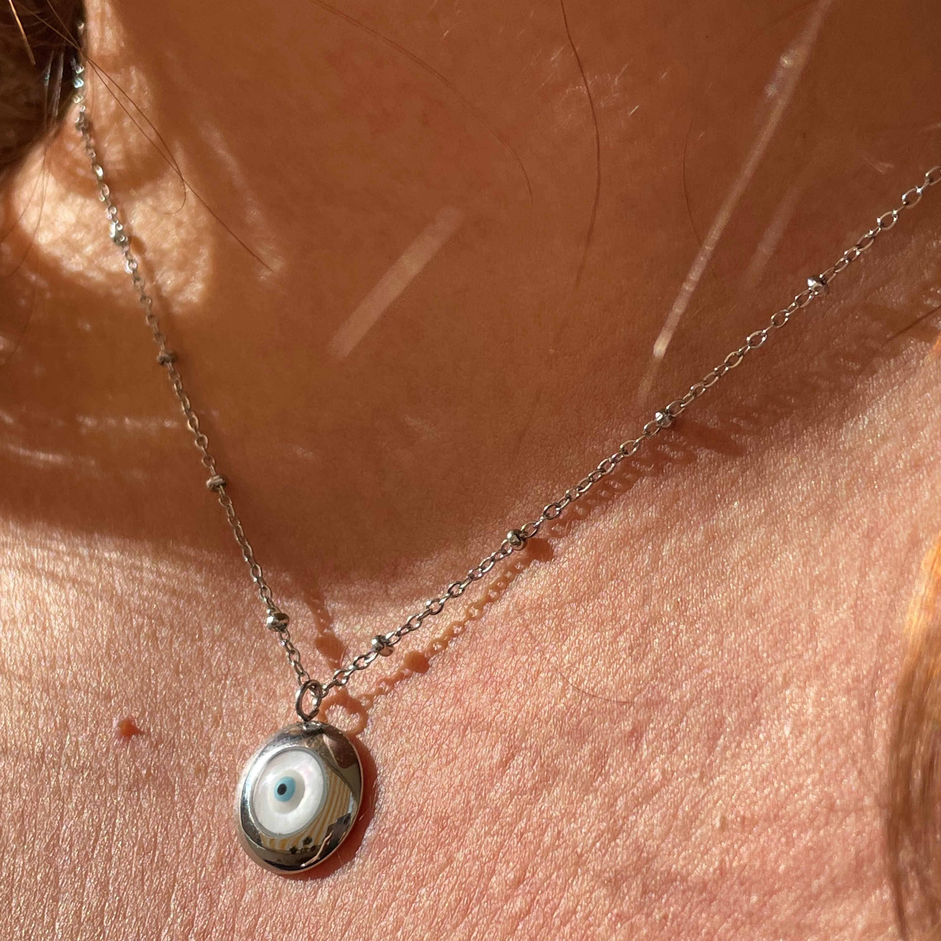 Collana con ciondolo occhio di Allah in 2 colori