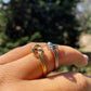 Anello nodo doppio in 2 colori