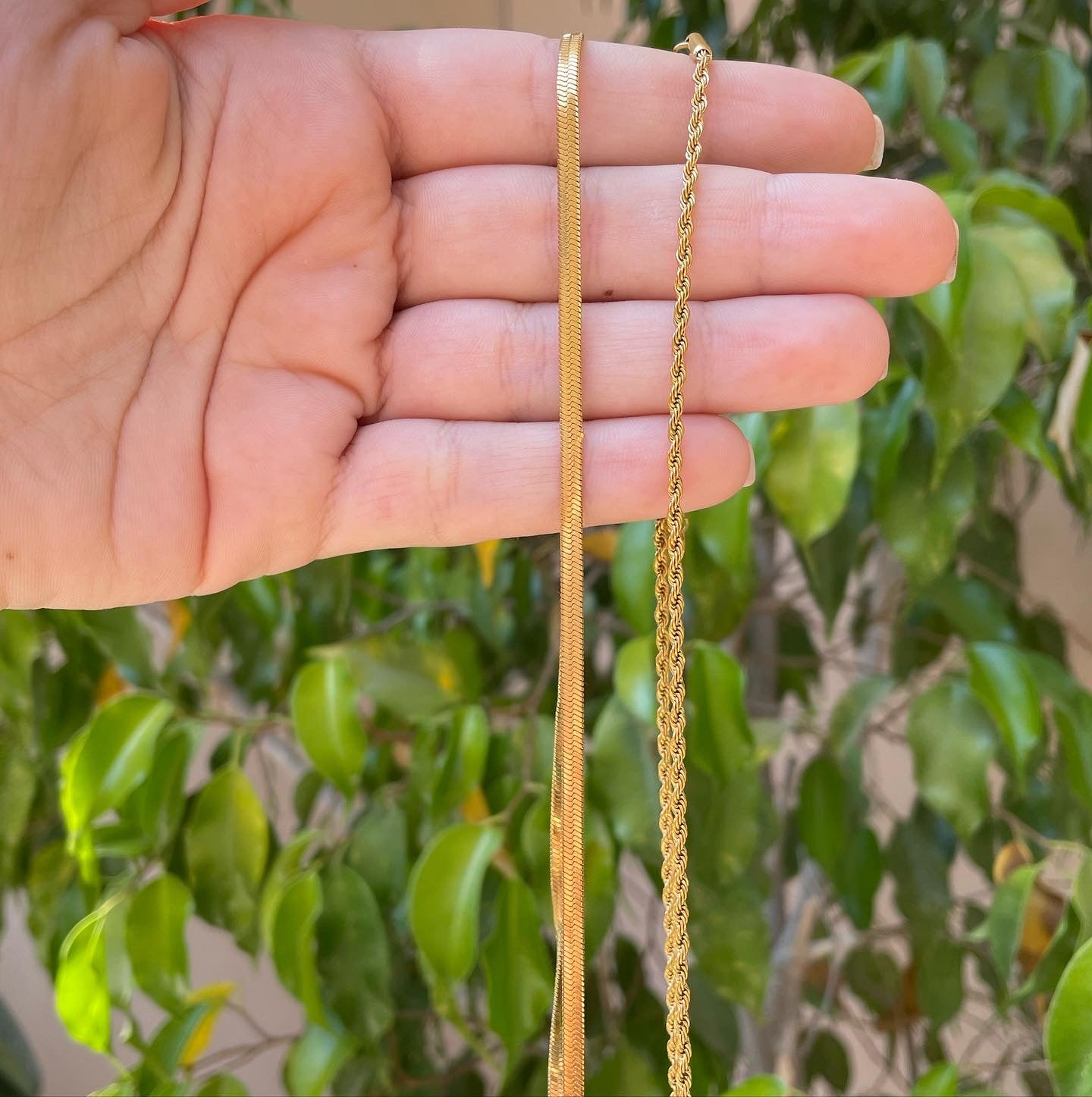 Set collana snake piatta e collana torchon piccola