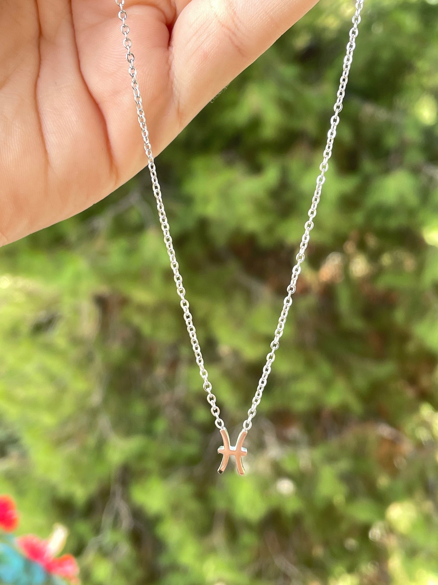 Collana con segno zodiacale in 2 colori