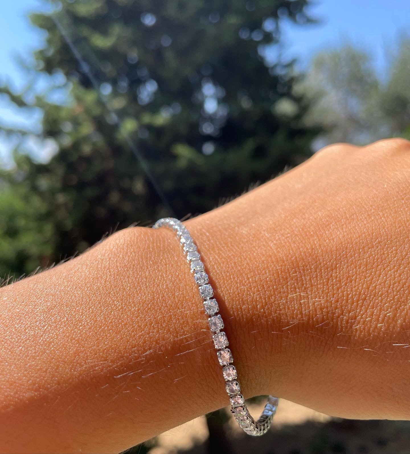 Bracciale tennis con cristallini in 5 colori